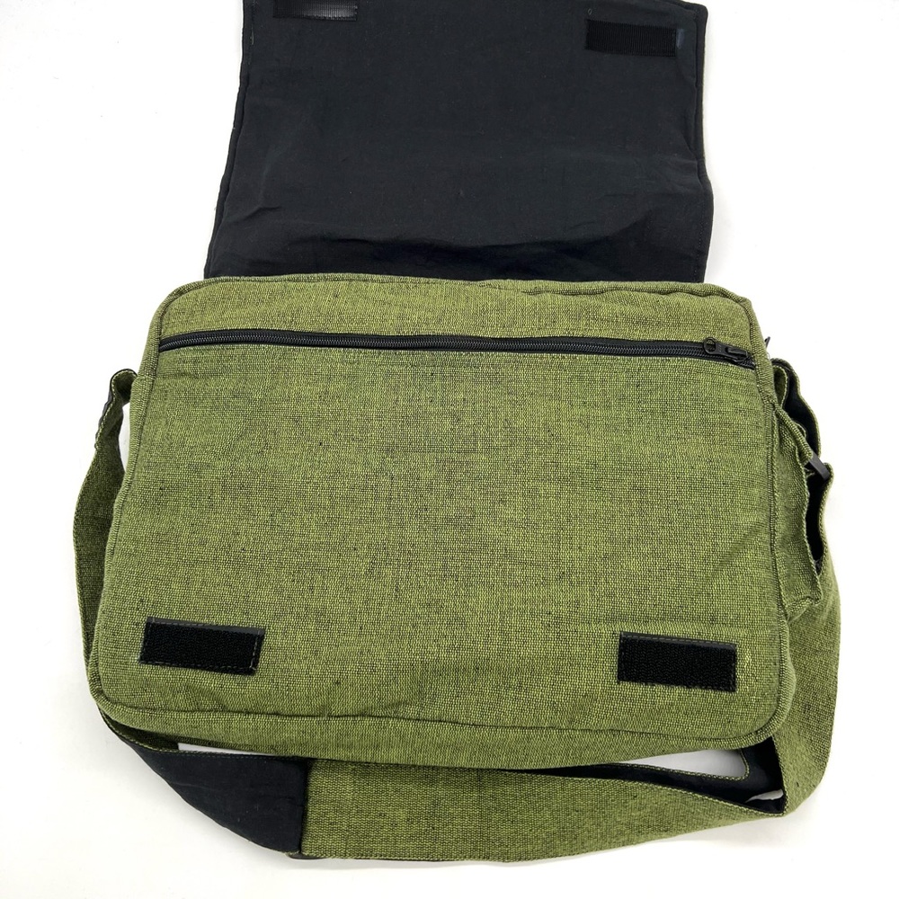 Multi pocket Cotton Embroidered Laptop Messenger Bag - Picture 10 of 15